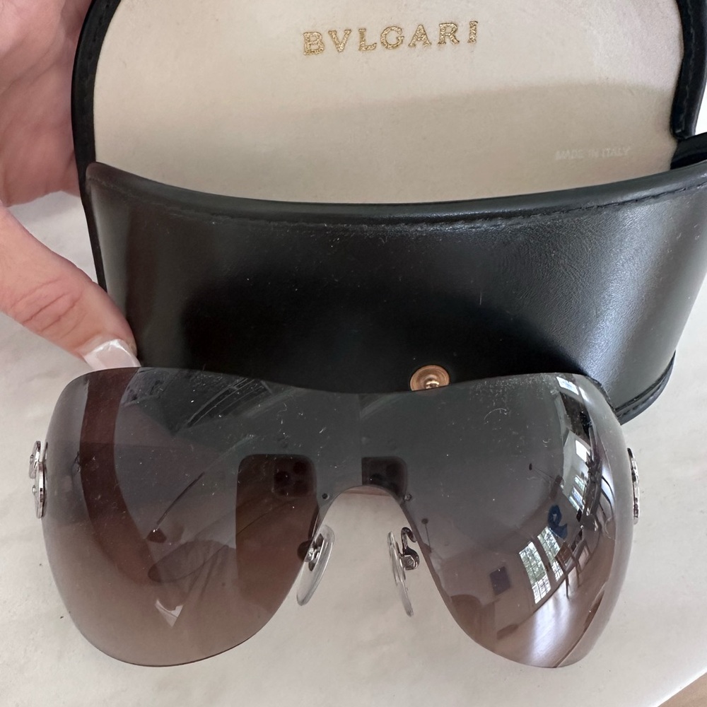 Bvlgari Brown Sunglasses with Case